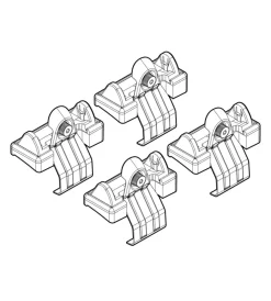 Kit attacchi per barre auto portatutto bmw s5 berlina 7/03>12/09  n21025>Nordrive Best