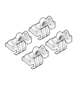 Kit attacchi per barre auto portatutto fiat bravo 5d 02/07>  n21062>Nordrive