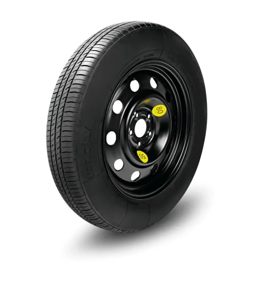 Kit ruotino di scorta - 125/80 17 acciaio con cric e chiave svita bulloni - 76044>Lampa Discount