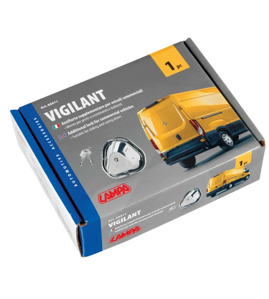 Kit serratura aggiuntiva per porte veicoli commerciali "vigilant" - 65411>Lampa Clearance