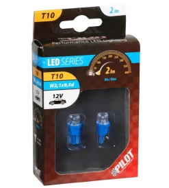 Lampada 1 led colour-led wide 12v - (t10) - w2,1x9,5d - 2 pz - scatola - blu 58145> Sale