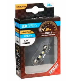 Lampada 12v hyper-led 6 - 2 smd x 3 chips - 10x42 mm - sv8,5-8 - 1 pz 58449> Online