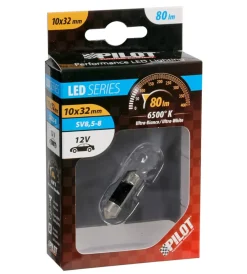 Lampada 12v hyper-led 6 - 2 smd x 3 chips - 10x32 mm - sv8,5-8 - 1 pz 58445> Best