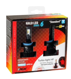 de led per auto 9-32v halo led serie 6 standard - (h8-h9-h11-h16) - 30w - pgj19-x - 2 pz  - scatola  57786>Lampa Outlet