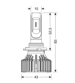 de led per auto 9-32v halo led serie 6 standard - (h10-hb3 9005) - 30w - p20d - 2 pz  - scatola  57787>Lampa Sale