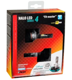 de led per auto 9-32v halo led serie 4 fit-master - (h4) - 25w - p43t - 2 pz  - scatola  57798>Lampa