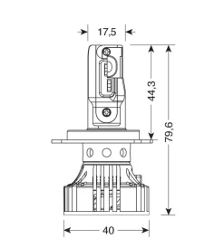 de led per auto 9-32v halo led serie 7 compact - (h4) - 36w - p43t - 2 pz  - scatola  57777>Lampa Outlet