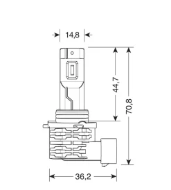 de led per auto 9-32v halo led serie 10 halo killer - (h10-hb3 9005) - 20w - p20d - 2 pz  - scatola  57733>Lampa Hot