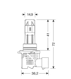 de led per auto 9-32v halo led serie 8 halo killer - (h10-hb3 9005) - 25w - p20d - 2 pz  - scatola  57773>Lampa Sale