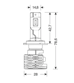 de led per auto 9-32v halo led serie 10 halo killer - (h7) - 20w - px26d - 2 pz  - scatola  57731>Lampa Best