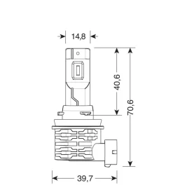 de led per auto 9-32v halo led serie 10 halo killer - (h8-h9-h11-h16) - 20w - pgj19-x - 2 pz  - scatola  57732>Lampa Clearance