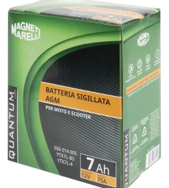 Magneti marelli batteria moto scooter 7ah 12v 75a agm sigillata polo positivo dx><noscript><img width=