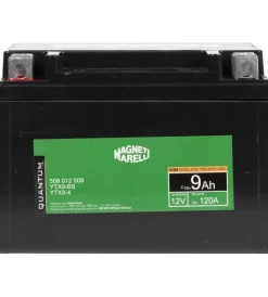 Magneti marelli batteria moto e scooter 9ah 12v 120a tecnologia agm sigillata polo positivo sinistro> Sale
