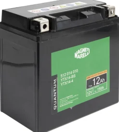 Magneti marelli batteria moto e scooter 12ah 12v 150a tecnologia agm sigillata polo positivo sinistro><noscript><img width=