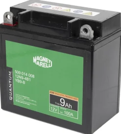 Magneti marelli batteria moto e scooter 9ah 12v 100a tecnologia agm sigillata polo positivo sinistro><noscript><img width=