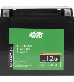 Magneti marelli batteria moto e scooter 12ah 12v 140a tecnologia agm sigillata polo positivo sinistro> New