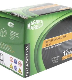 Magneti marelli batteria moto e scooter 12ah 12v 140a tecnologia agm sigillata polo positivo sinistro><noscript><img width=