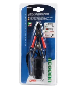 Presa corrente con clips batteria 12/24v 39057>Lampa Discount