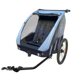 Rimorchio passeggino bici 2in1 azzurro - bellelli> Hot