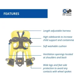 Seggiolino anteriore per bicletta bellelli "freccia" hi viz, portata massima 15 kg> New