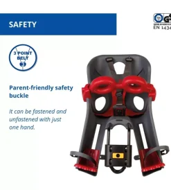 Seggiolino anteriore per bicletta bellelli "freccia" dark grey, portata massima 15 kg>