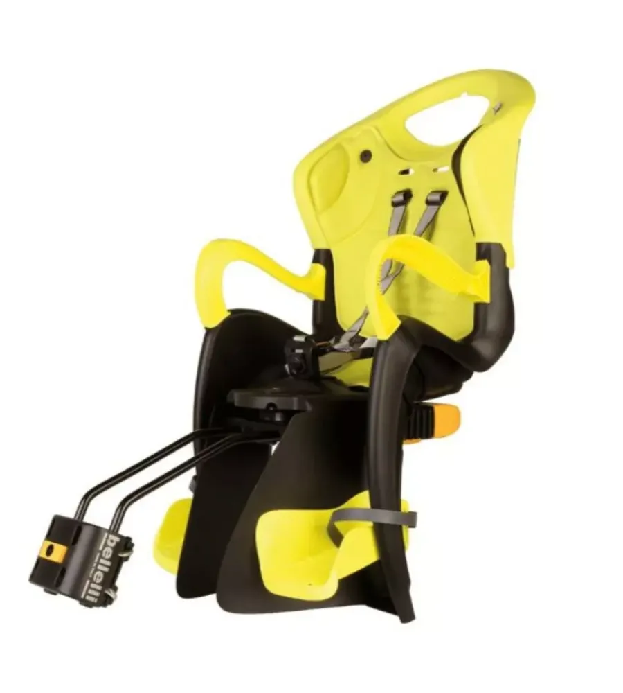 Seggiolino bici posteriore bellelli "tiger" giallo, portata massima 22 kg> Discount