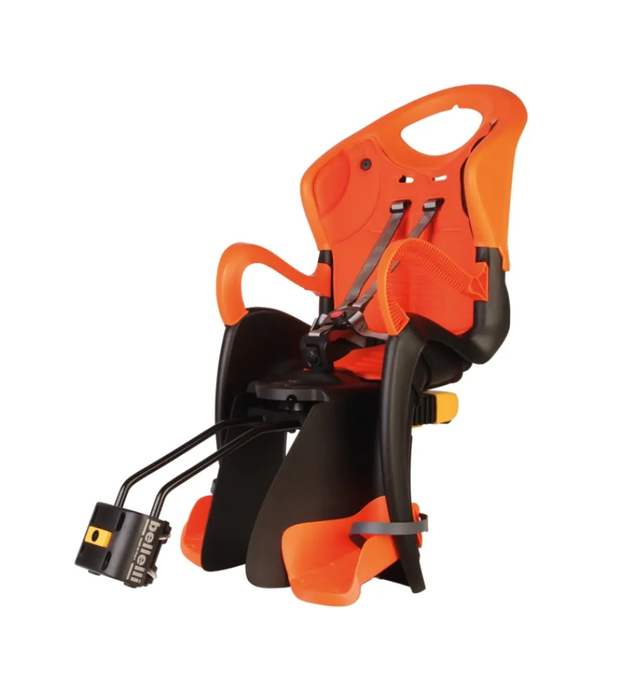 Seggiolino bici posteriore bellelli "tiger" arancione portata massima 22 kg> Outlet