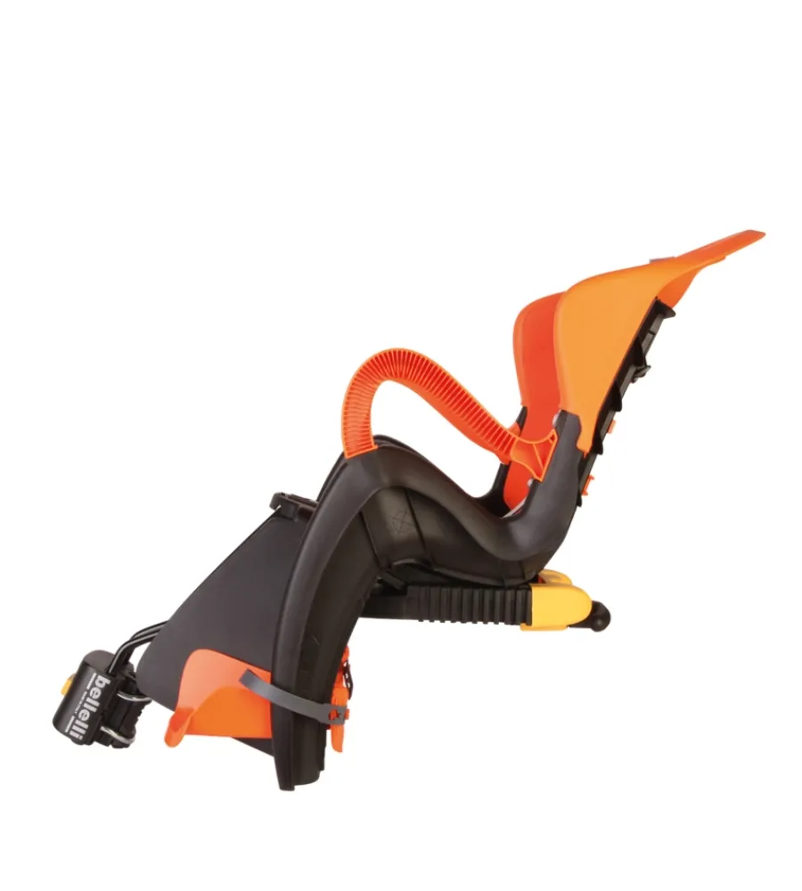 Seggiolino bici posteriore bellelli "tiger" arancione portata massima 22 kg> Outlet