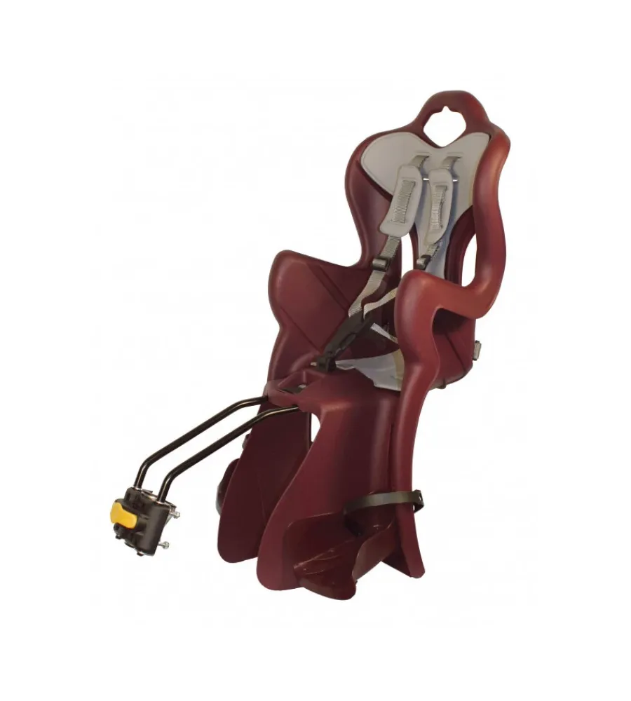 Seggiolino bici posteriore bellelli "b-one" bordeaux, portata massima 22 kg> Discount