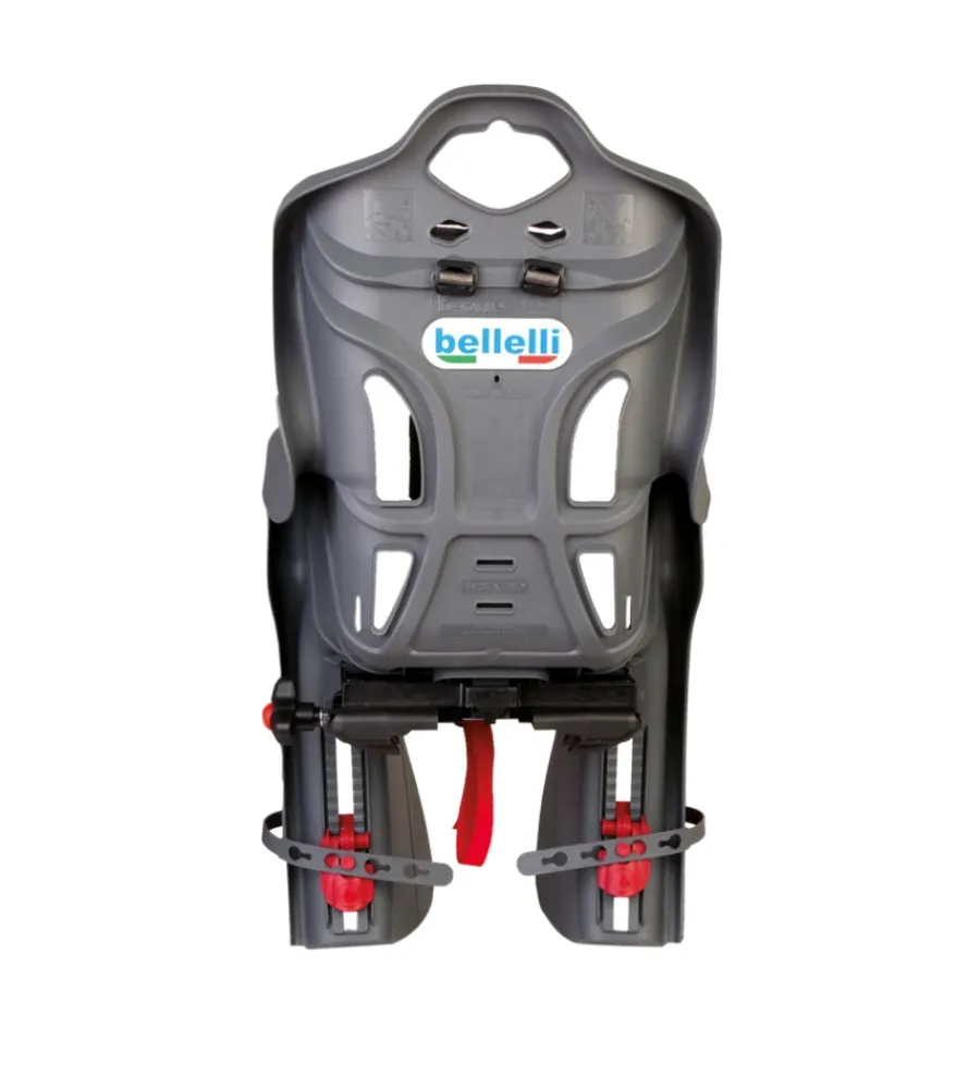 Seggiolino per bici posteriore bellelli "b-one" attacco al portapacchi grigio scuro, portata massima 22 kg> Best