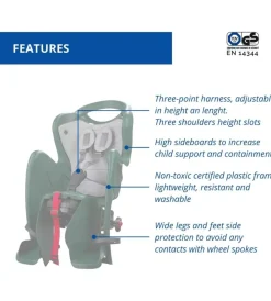 Seggiolino posteriore per bicicletta bellelli 