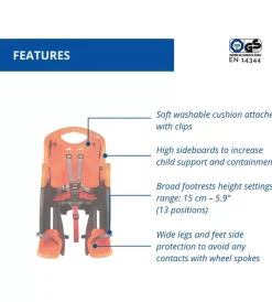 Seggiolino posteriore per bicletta bellelli 