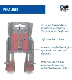 Seggiolino posteriore per bicicletta bellelli 