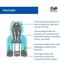 Seggiolino posteriore per bicicletta bellelli 