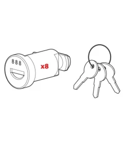 Set 8 cilindri serratura serie n e 3 chiavi>Nordrive Sale