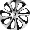 Set 4 copricerchi 15" pollici copriruota auto sicilia spc1573svbk argento nero>Sparco Online
