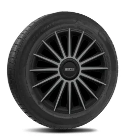 Set 4 copricerchi 16" pollici copriruota auto treviso spc1693bkgr nero grigio>Sparco Online