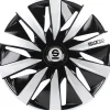 Set 4 copricerchi 15" pollici copriruota auto lazio spc1591bksv nero argento>Sparco Online