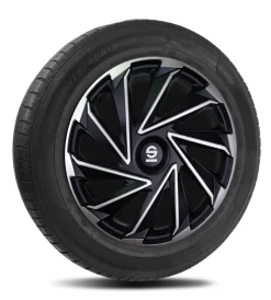 Set 4 copricerchi 15" pollici copriruota auto varese spc1580svbk argento nero>Sparco Hot