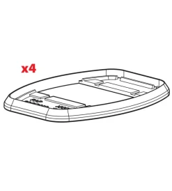 Set 4 gomme per tamponi kit attacchi kargo  n99984>Nordrive Outlet