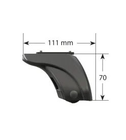 Set 4 piedi a profilo basso per vetture con tetto standard  n20002>Nordrive