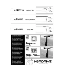 Set 2 piedi per grondina (16-21cm) per barre kargo  n30310 ->Nordrive Online