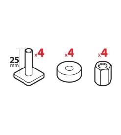 Set adattatori porta sci pro-slider (n40000) per barre whispbar  n99971>Nordrive Sale