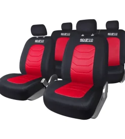Set coprisedili universali auto completo "spc1019" nero/rosso a righe>Sparco Best