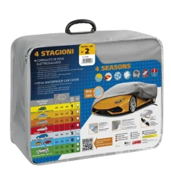 Telo copriauto in peva elettrosaldato 4 stagioni - ag-2 - cm 150x180x460  20456>Lampa Discount